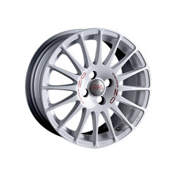 Диск литой Oz Superturismo WRC 16/7 ET42 White + red lettering | Артикул WHS101943