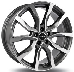 Диск литой Mak Highlands 17/7 ET40 Gun metallic - mirror face | Артикул WHS102084