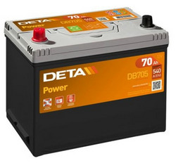 Аккумуляторная батарея Deta 70 А/ч, 540 А | Артикул DB705