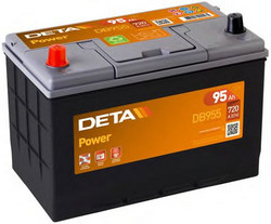 Аккумуляторная батарея Deta 95 А/ч, 720 А | Артикул DB955