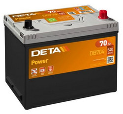 Аккумуляторная батарея Deta 70 А/ч, 540 А | Артикул DB704
