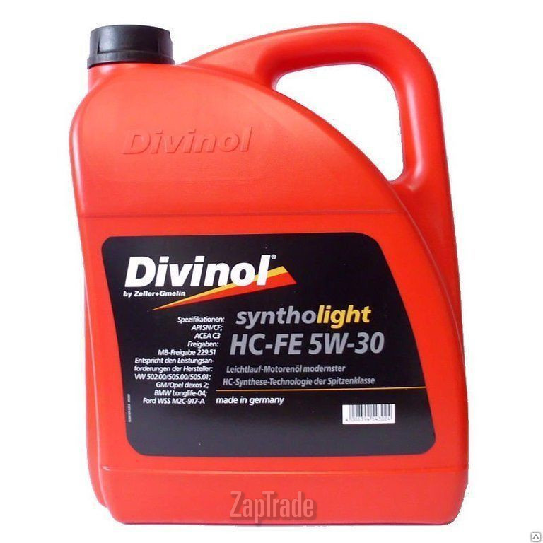 Купить моторное масло Divinol Syntholight HC-FE 5W-30 Синтетическое | Артикул 49260-K007