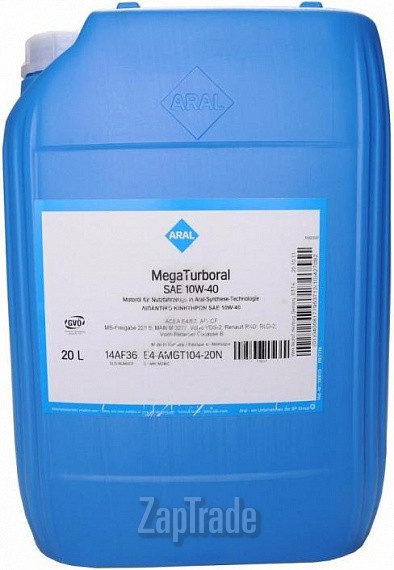 Купить моторное масло Aral MegaTurboral Полусинтетическое | Артикул 13932