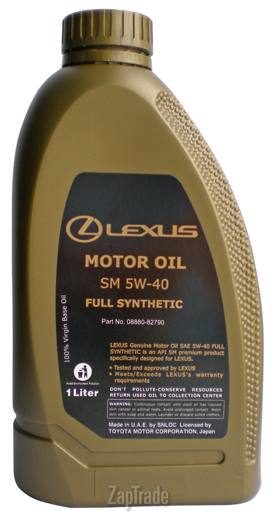 Купить моторное масло Toyota LEXUS 5W-40 Синтетическое | Артикул 08880-82790