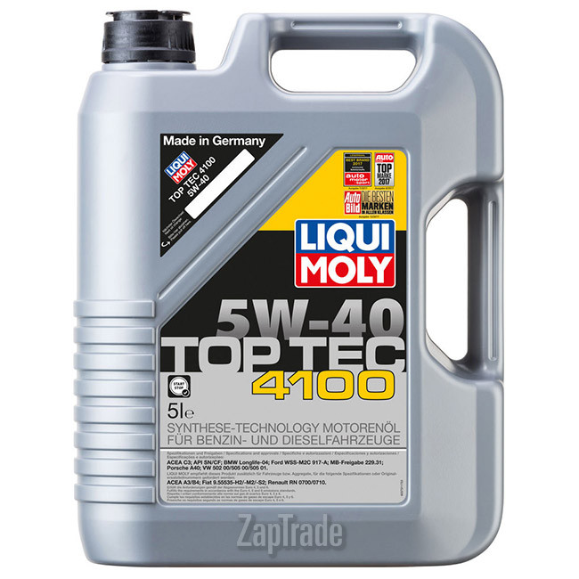 Купить моторное масло Liqui moly Top Tec 4100 Синтетическое | Артикул 7501