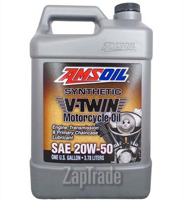 Купить моторное масло Amsoil Synthetic V-Twin Motorcycle Oil Синтетическое | Артикул MCV1G