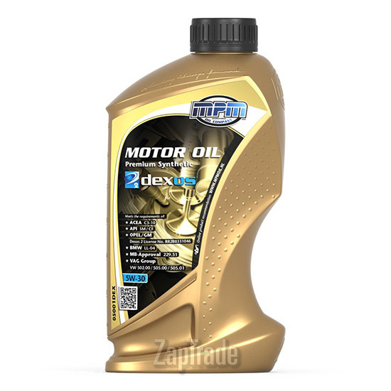 Купить моторное масло Mpm oil Premium Synthetic GM dexos 2™ Синтетическое | Артикул 05001DEX
