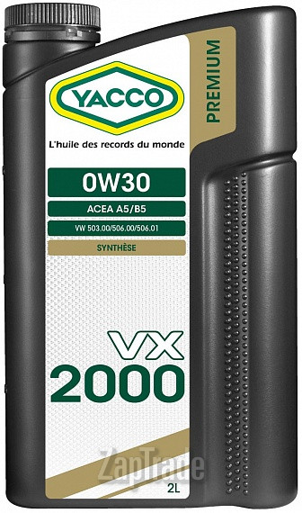 Купить моторное масло Yacco VX 2000 Синтетическое | Артикул 301624