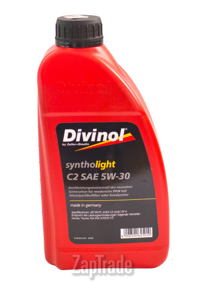 Купить моторное масло Divinol Syntholight C2 SAE 5W-30 Синтетическое | Артикул 49700-C069