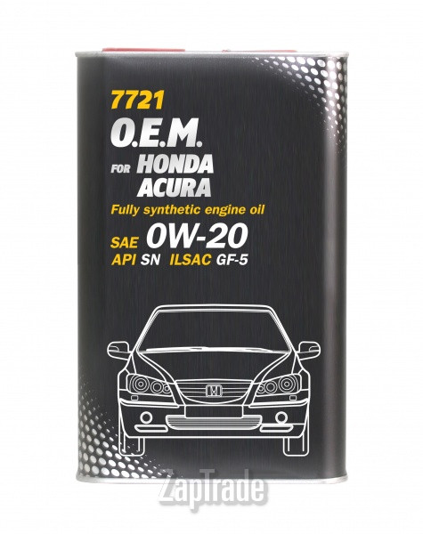 Купить моторное масло Mannol 7721 O.E.M. for Honda Acura Синтетическое | Артикул 4070