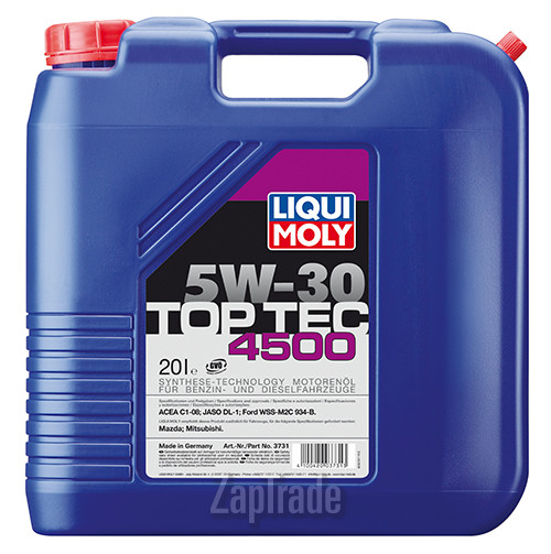 Купить моторное масло Liqui moly Top Tec 4500 Синтетическое | Артикул 3731