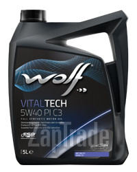 Купить моторное масло Wolf VITALTECH 5W40 PI C3 Синтетическое | Артикул 8303012