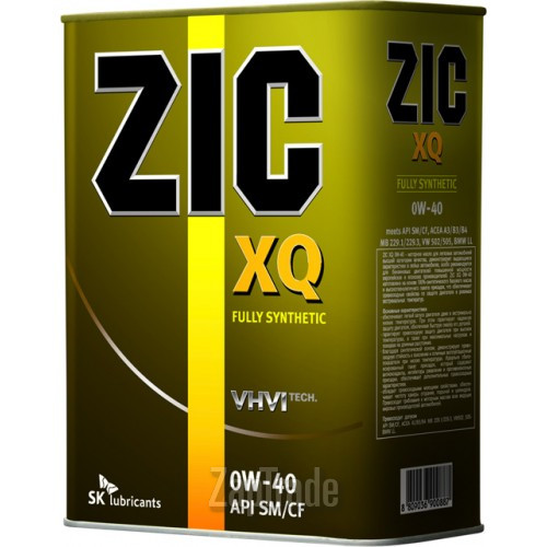 Купить моторное масло Zic XQ Синтетическое | Артикул 8809036900887