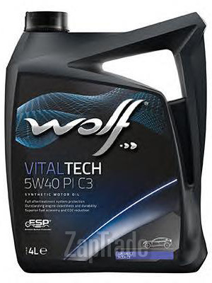 Купить моторное масло Wolf VITALTECH 5W40 PI C3 Синтетическое | Артикул 8302916