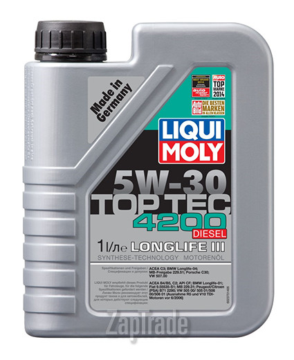 Купить моторное масло Liqui moly Top Tec Diesel 4200 Синтетическое | Артикул 2375