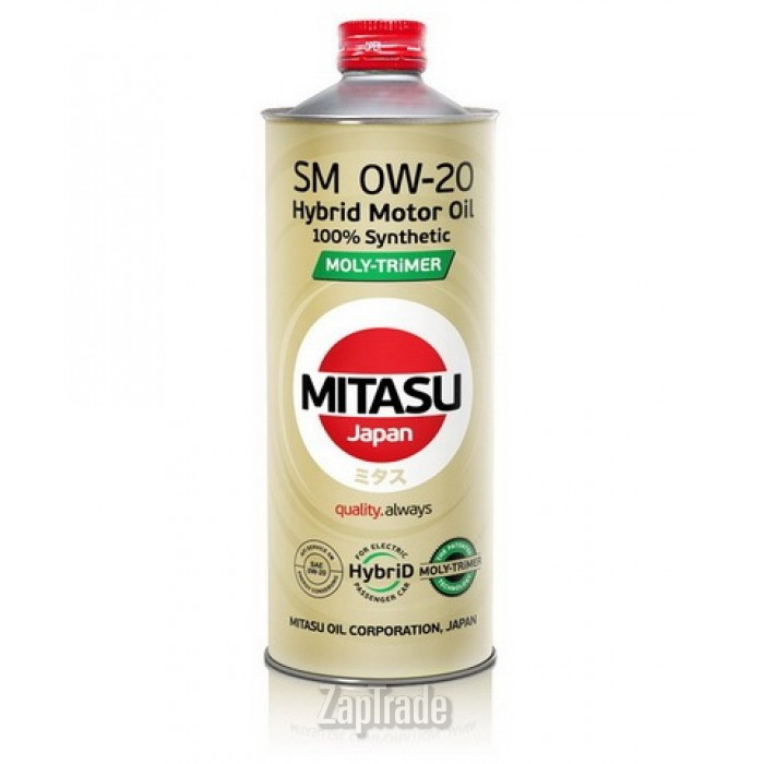 Купить моторное масло Mitasu MOLY-TRiMER HYBRID 0W-20 Синтетическое | Артикул MJM021