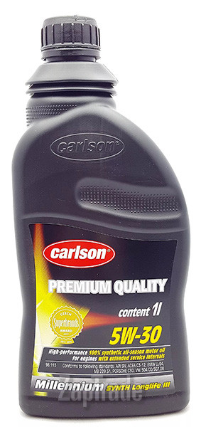Купить моторное масло Carlson oil Millenium Synth Longlife III Синтетическое | Артикул 98113