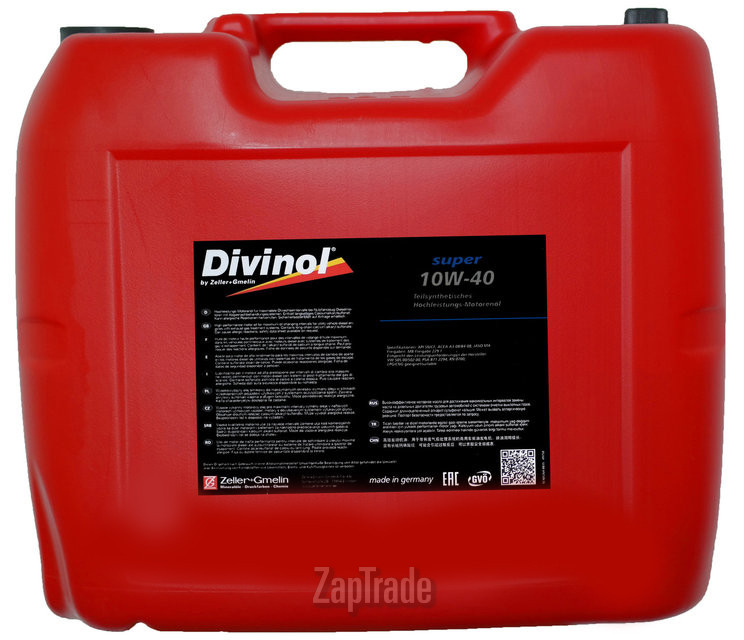 Купить моторное масло Divinol Super 10W-40 Полусинтетическое | Артикул 49624-K030