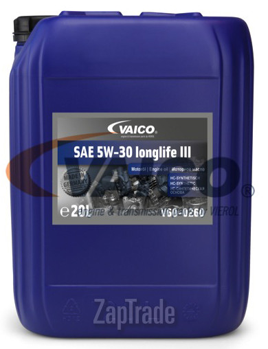 Купить моторное масло Vaico SAE 5W-30 longlife III Синтетическое | Артикул V60-0260