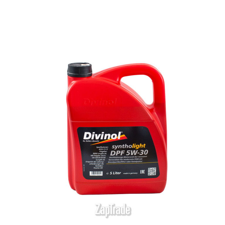 Купить моторное масло Divinol Syntholight DPF 5W30 Синтетическое | Артикул 49180-K007