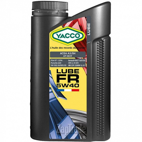 Купить моторное масло Yacco Lube FR Синтетическое | Артикул 305425