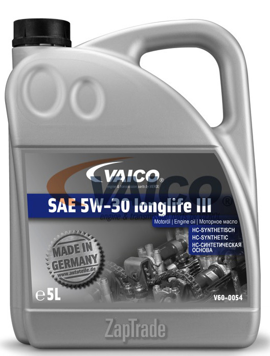Купить моторное масло Vaico SAE 5W-30 longlife III Синтетическое | Артикул V60-0054