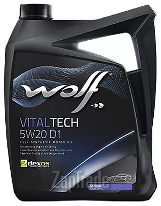 Купить моторное масло Wolf VITALTECH 5W20 D1 Синтетическое | Артикул 8331046