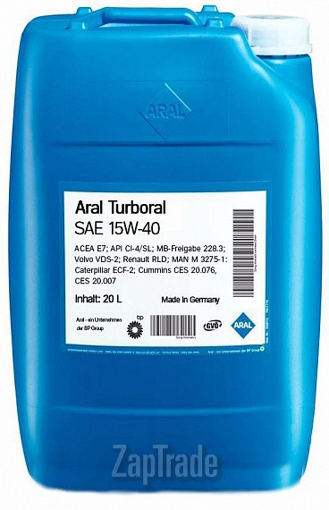 Купить моторное масло Aral Turboral Минеральное | Артикул 15553B