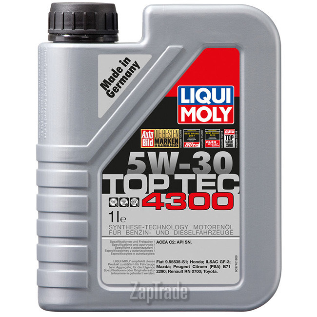 Купить моторное масло Liqui moly Top Tec 4300 Синтетическое | Артикул 8030
