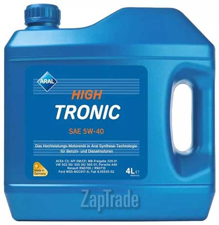 Купить моторное масло Aral HighTronic M Синтетическое | Артикул 154FE8