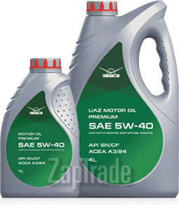 Купить моторное масло Uaz Motor Oil Premium 5W-40 Синтетическое | Артикул 000101-0040540-02
