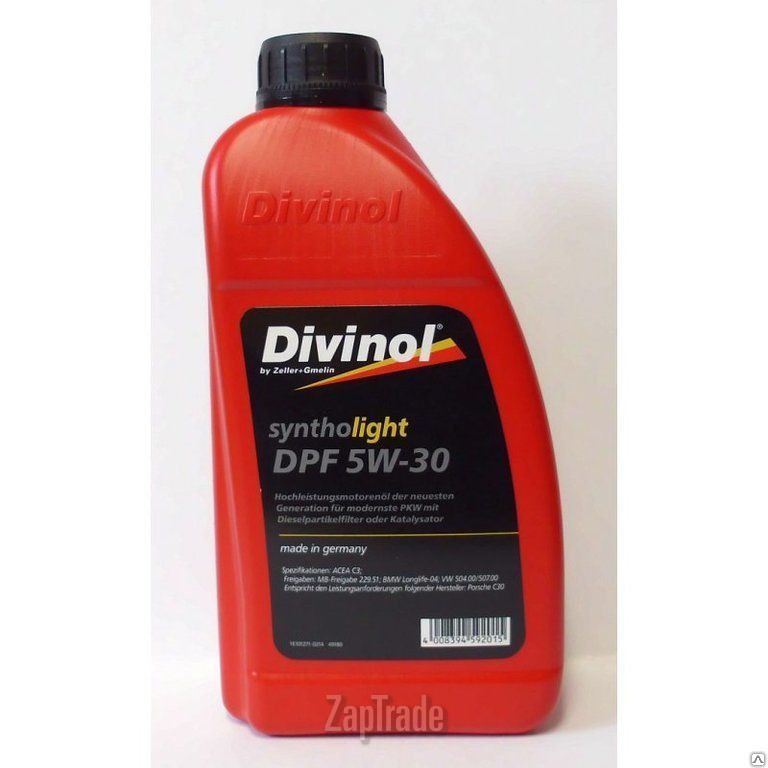 Купить моторное масло Divinol Syntholight DPF 5W30 Синтетическое | Артикул 49180-C069