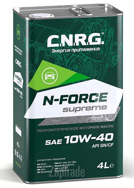 Купить моторное масло C.n.r.g. N-Force Supreme Полусинтетическое | Артикул CNRG-026-0004