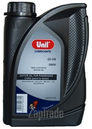 Купить моторное масло Unil GI-V9 5W50 Синтетическое | Артикул 5420007003715