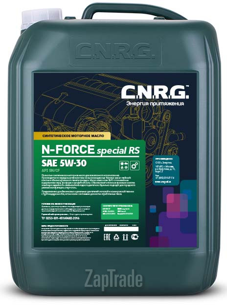 Купить моторное масло C.n.r.g. N-Force Special RS Синтетическое | Артикул CNRG-024-0020