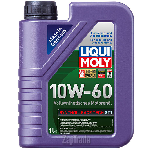 Купить моторное масло Liqui moly Synthoil Race Tech GT1 Синтетическое | Артикул 1943