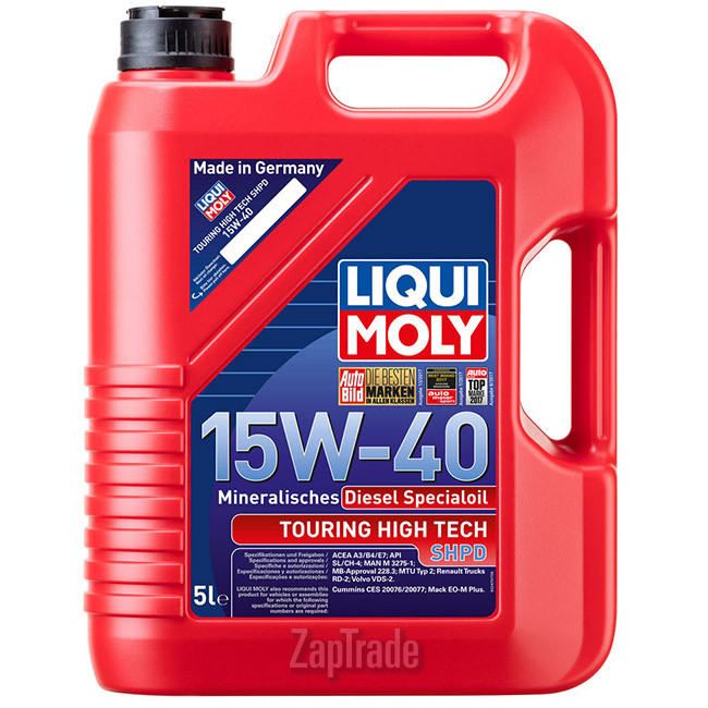 Купить моторное масло Liqui moly Touring High Tech SHPD-Motoroil Basic Минеральное | Артикул 2475