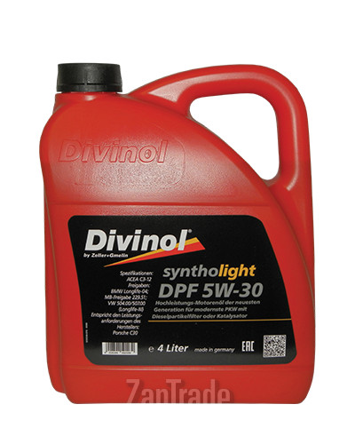 Купить моторное масло Divinol Syntholight DPF 5W30 Синтетическое | Артикул 49180-K004