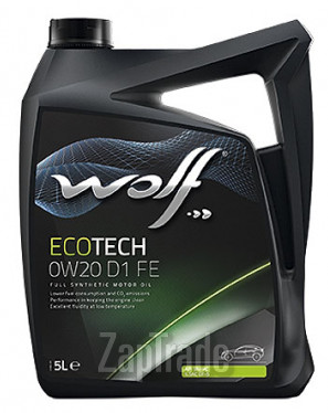 Купить моторное масло Wolf ECOTECH 0W20 D1 FE Синтетическое | Артикул 8331749
