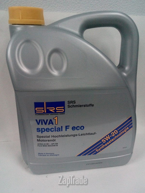 Купить моторное масло Srs VIVA 1 Special F Eco 5W-20 Синтетическое | Артикул 4033885001301