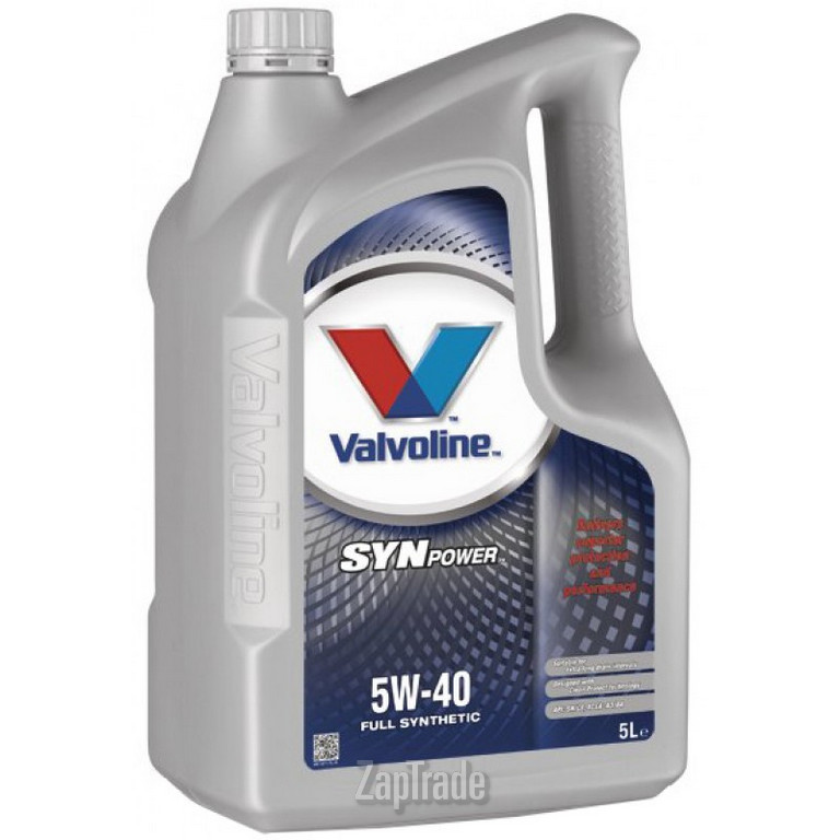Купить моторное масло Valvoline SYNPOWER SAE 5W-40, 5л Синтетическое | Артикул VE49456