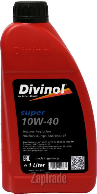 Купить моторное масло Divinol Super 10W-40 Полусинтетическое | Артикул 49624-C069