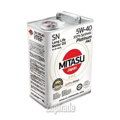 Купить моторное масло Mitasu Motor Oil 5W-40 Синтетическое | Артикул MJ1124