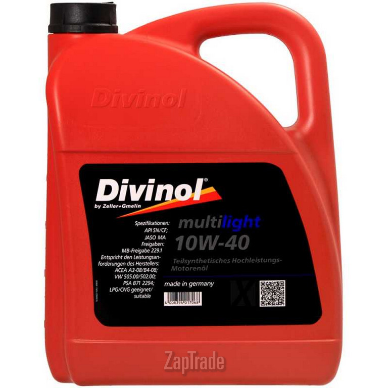 Купить моторное масло Divinol Multilight 10W-40 Полусинтетическое | Артикул 49610-K007