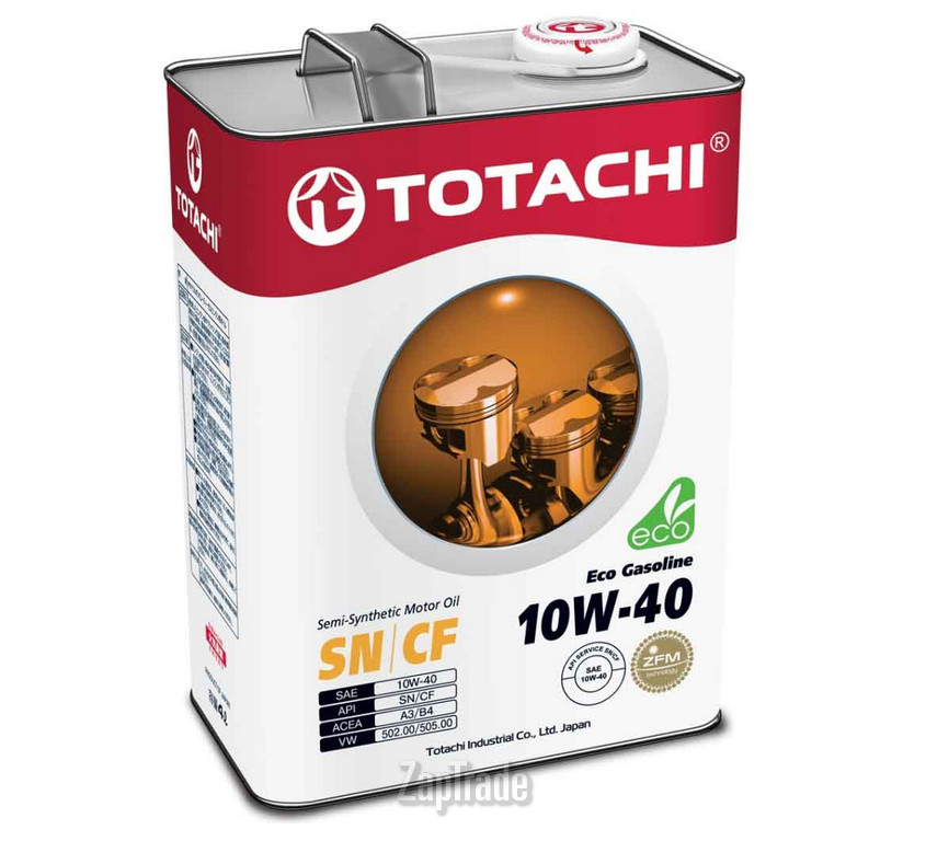 Купить моторное масло Totachi Eco Gasoline Semi-Synthetic SN/CF Полусинтетическое | Артикул 4589904934919