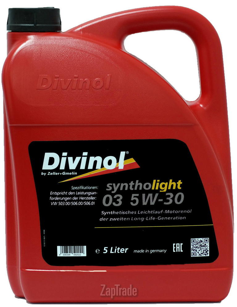 Купить моторное масло Divinol Syntholight 03 5W-30 Синтетическое | Артикул 49250-K007