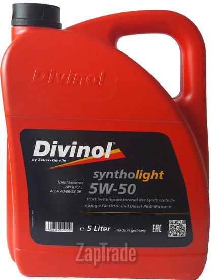 Купить моторное масло Divinol Syntholight 5W-50 Синтетическое | Артикул 49510-K007