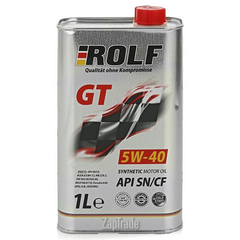 Купить моторное масло Rolf GT 5W-40 SN/CF Синтетическое | Артикул 322234