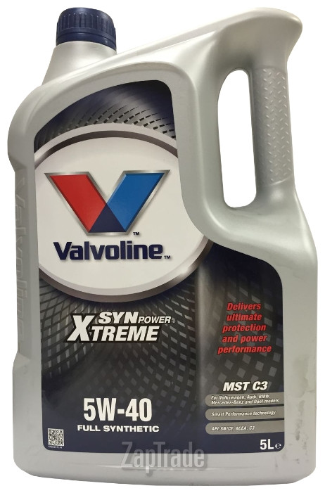 Купить моторное масло Valvoline SYNPOWER XTREME MST SAE C3 5W-40, 5л Синтетическое | Артикул 842034