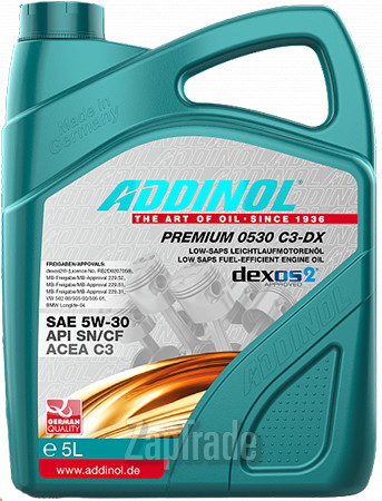 Купить моторное масло Addinol Premium 0530 C3-DX Синтетическое | Артикул 4014766241184